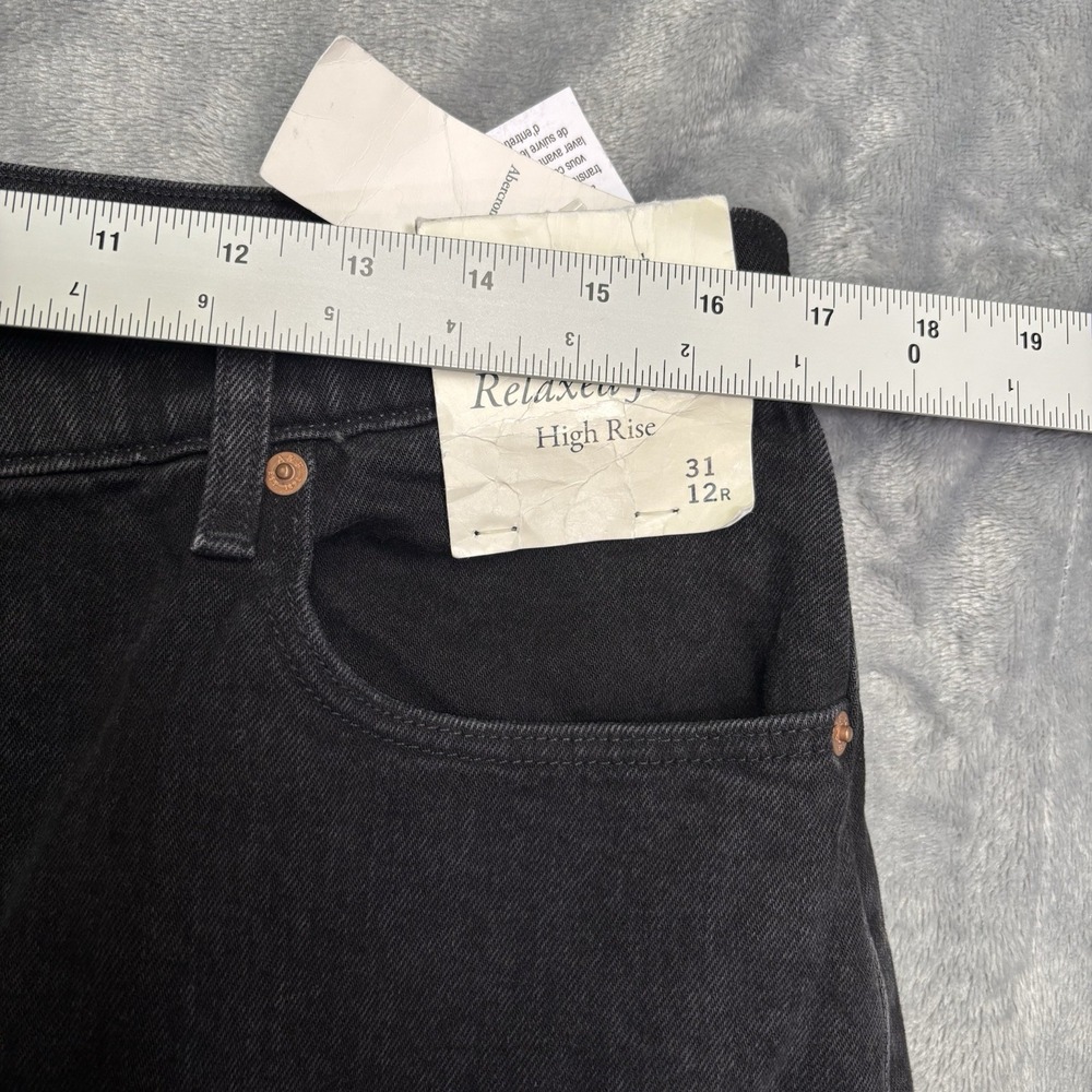 Abercrombie &‎ Fitch The 90s Relaxed Jeans High Rise Womens 12/31x30 Black NWT - Picture 5 of 11